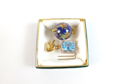 3 Mixed 14K Gold Pendants