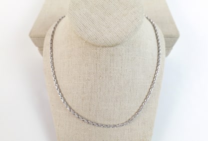 14K White Gold Rope Chain