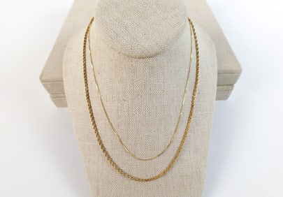 14K Rope Chain and 14K Box Chain