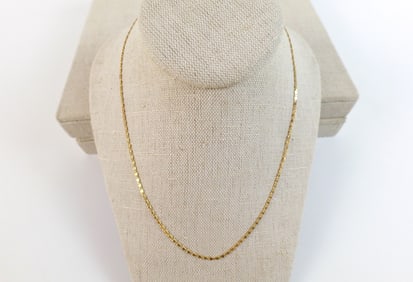 18K Scroll Link Chain