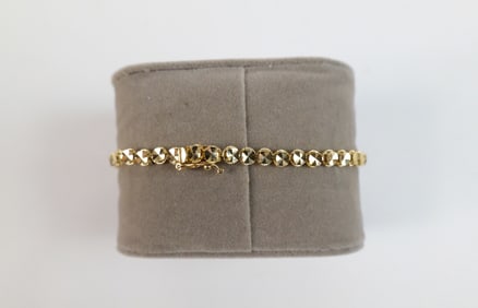 18K Round Link Bracelet