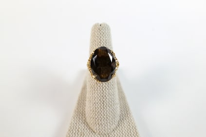 Vintage 14K Smokey Quartz Ring