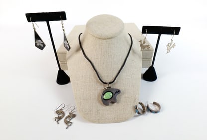 Mixed Group of Ethnic Sterling Jewelry