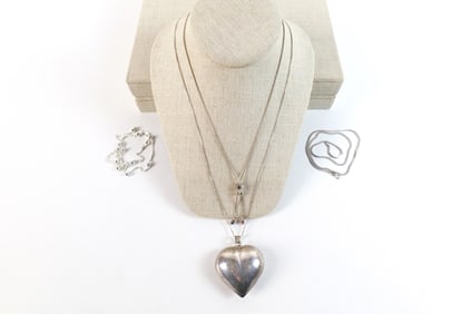 4 Sterling Necklaces