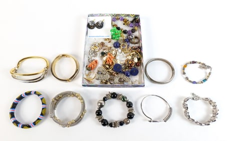 Mixed Group of Costume Bracelets and More