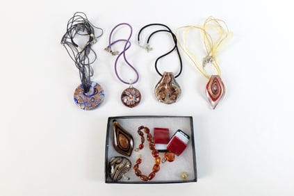 Group of Murano Glass Jewelry and More