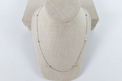 14K White Gold Italian Made Necklace