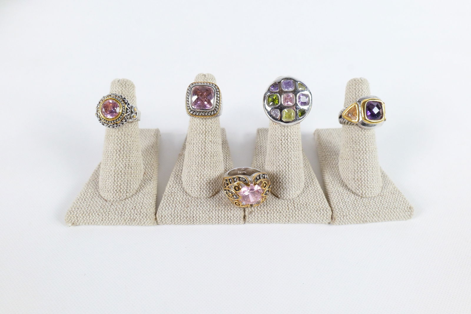 Group of 5 Silver and Gold Tone Fashion Rings (1 of 10)