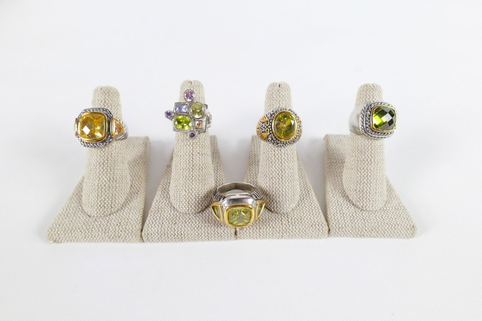 Group of 5 Silver and Gold Tone Fashion Rings (1 of 10)