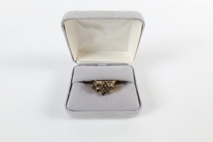 A Vintage 14K and Sapphire Stacked Ring