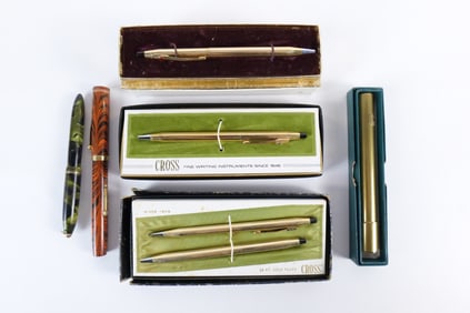 Group of Vintage Gold Filled Pens and More