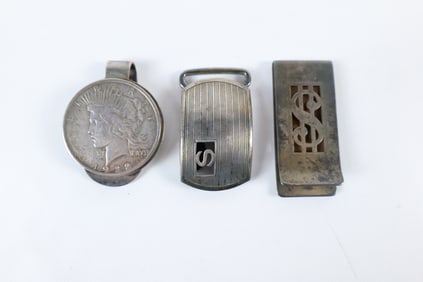 Group of Mens Vintage Sterling Items