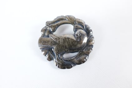 Danish Sterling Dove Brooch by Georg Jensen