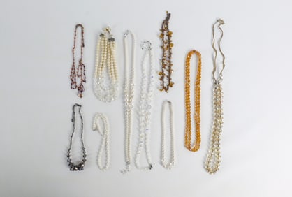 Modern And Vintage Aurora Borialis Necklaces