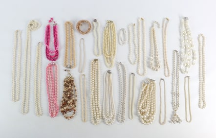 Vintage and Mordern Faux Pearl Necklaces