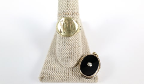 Antique 14K Gold Pendant and Ring