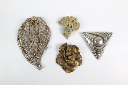 Group of 4 Vintage Dress Clips