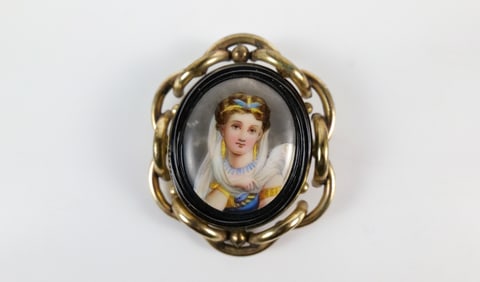19th Century Reversable Mourning Brooch
