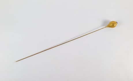 14K and Lapis Edwardian Hat Pin