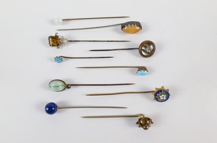 Group of 10 Antique Stick Pins