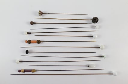 14 Mixed Antique Hat Pins