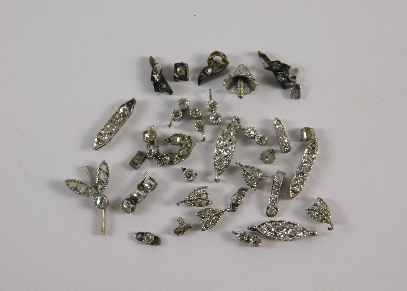 Mix of Antique Platinum and Diamond Links and More (1 of 3)