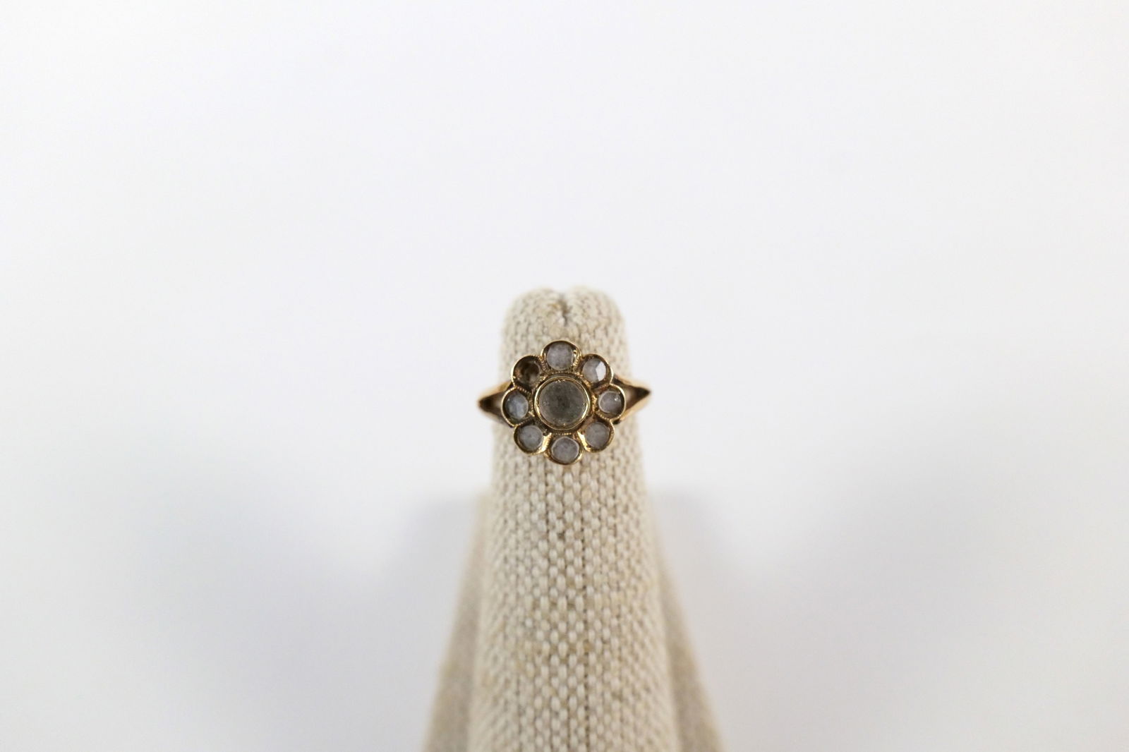 14K Polki Diamond Flower Ring  (1 of 7)