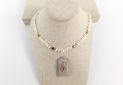 14K Rice Pearl and Gemstone Necklace and More