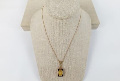 10K Gold Art Deco Mary Necklace