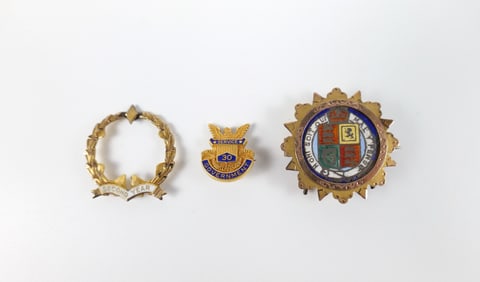 19th Century Enameled and Mounted Coin Brooch
