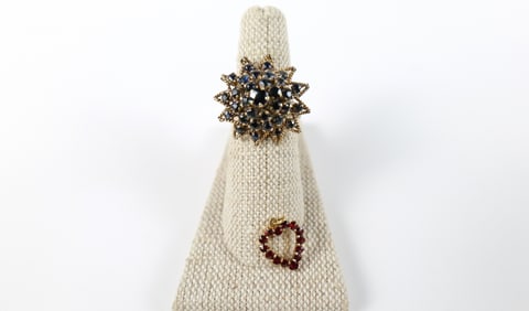 Gold Plated 60's Cocktail Ring and More