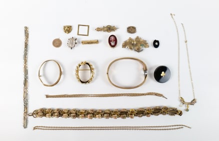 19th Century Gold Filled Jewelry Salvage