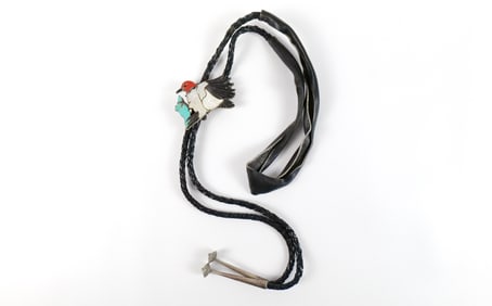 Vintage Native American Sterling Bolo Tie