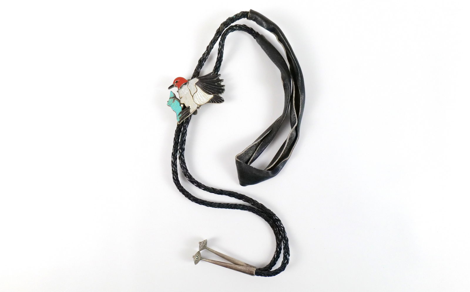 Vintage Native American Sterling Bolo Tie (1 of 7)