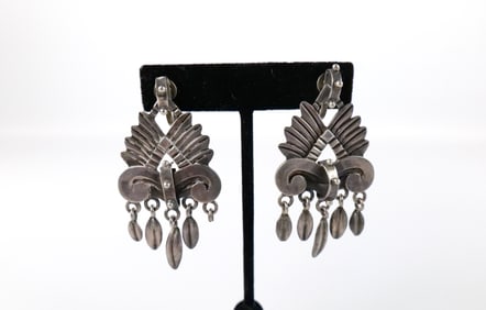 Pair of Vintage Mexican Sterling Earrings