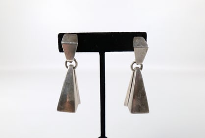 Pair of Vintage Mexican Sterling Earrings