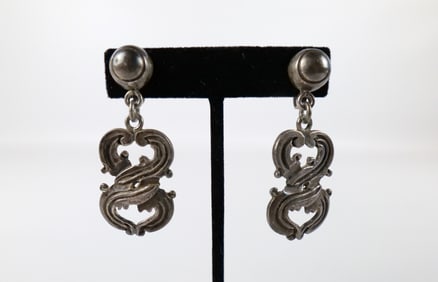 Pair of Vintage Mexican Sterling Earrings