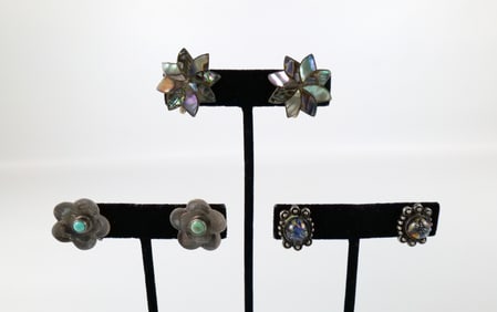 3 Pairs of Vintage Sterling Earrings