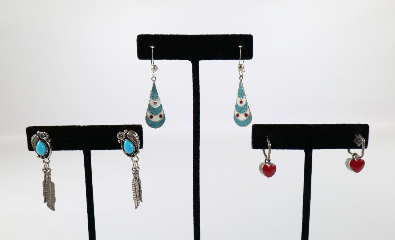 3 Pairs of Vintage Sterling Earrings  (1 of 14)