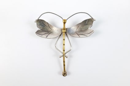 Vintage Sterling Dragonfly Brooch