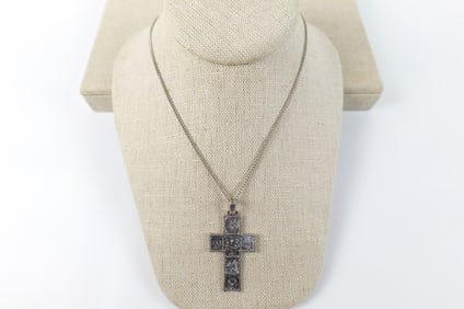 Vintage Spanish Sterling Cross Pendant