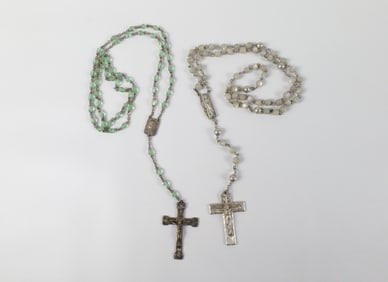 Pair of Vintage Sterling Rosaries