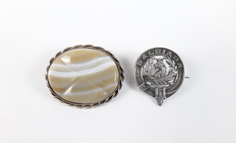 Pair of 19th Century Sterling Scottish Brooches