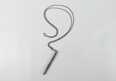 19th Century Sterling Chatelaine Pencil Necklace