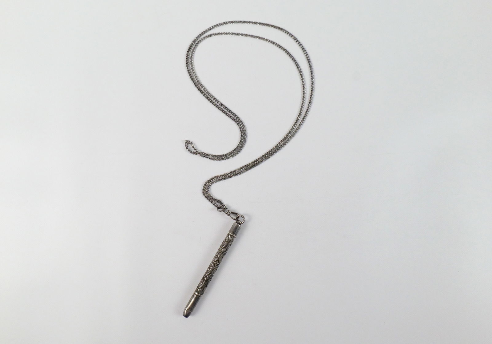 19th Century Sterling Chatelaine Pencil Necklace (1 of 6)