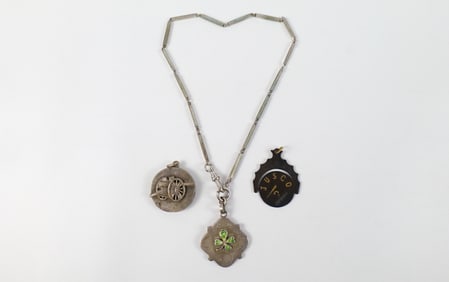 19th Century Mens Watch Chain and More