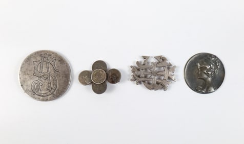 4,Antique Sterling Brooches with Missing Closures