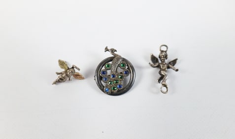 Group of Small Vintage and Antique Sterling Jewelry