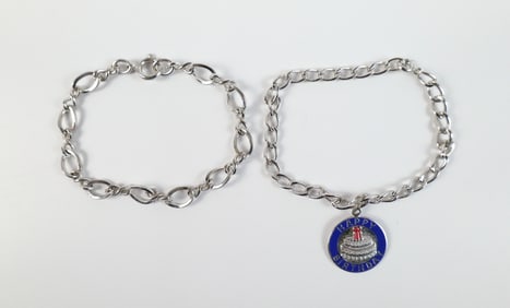 Pair of Vintage Sterling Charm Bracelets