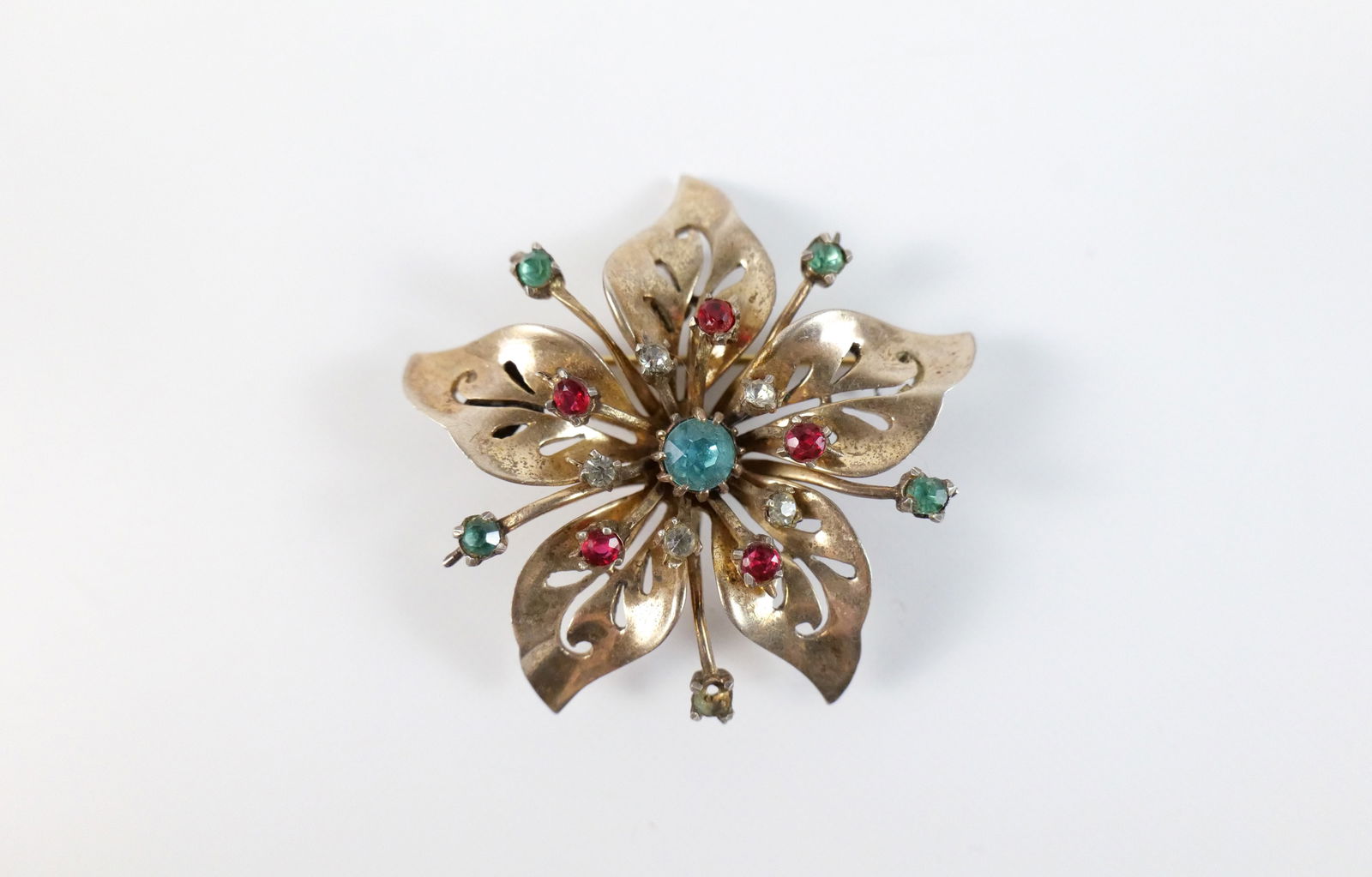 1940s Sterling Coro Craft Flower Brooch/Pendant  (1 of 8)